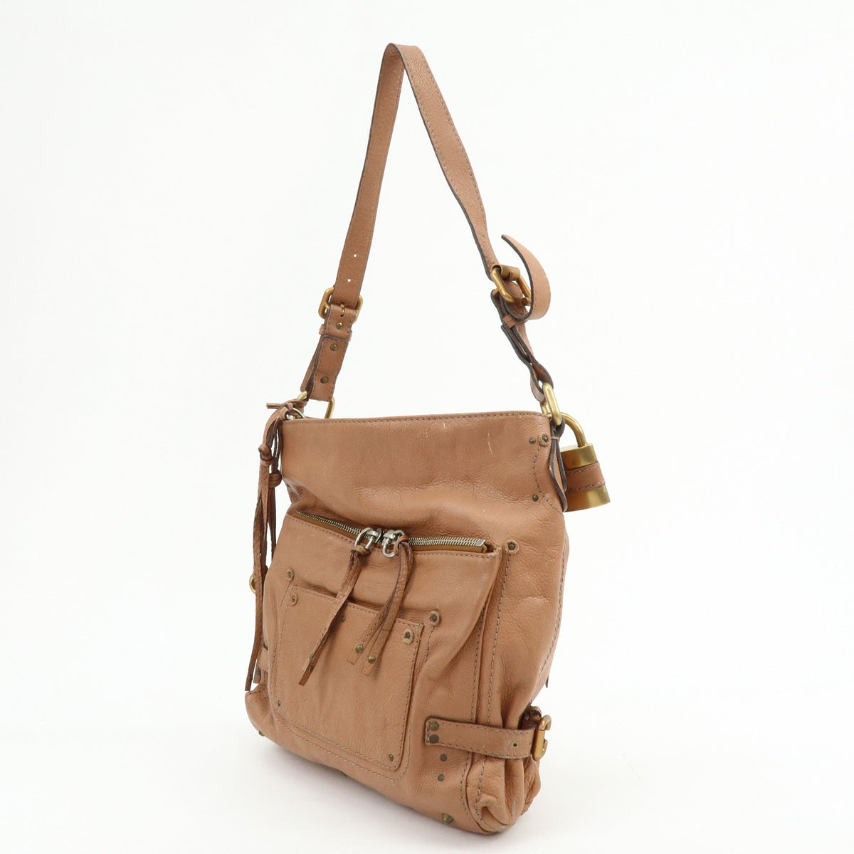 Chloe Paddington Hobo Leather Shoulder Bag Brown