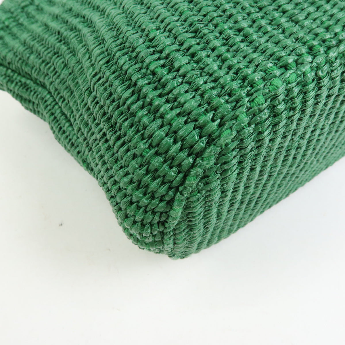 Jimmy Choo Beach Tote East West Raffia 2way Bag Hand Shoulder Bag Green