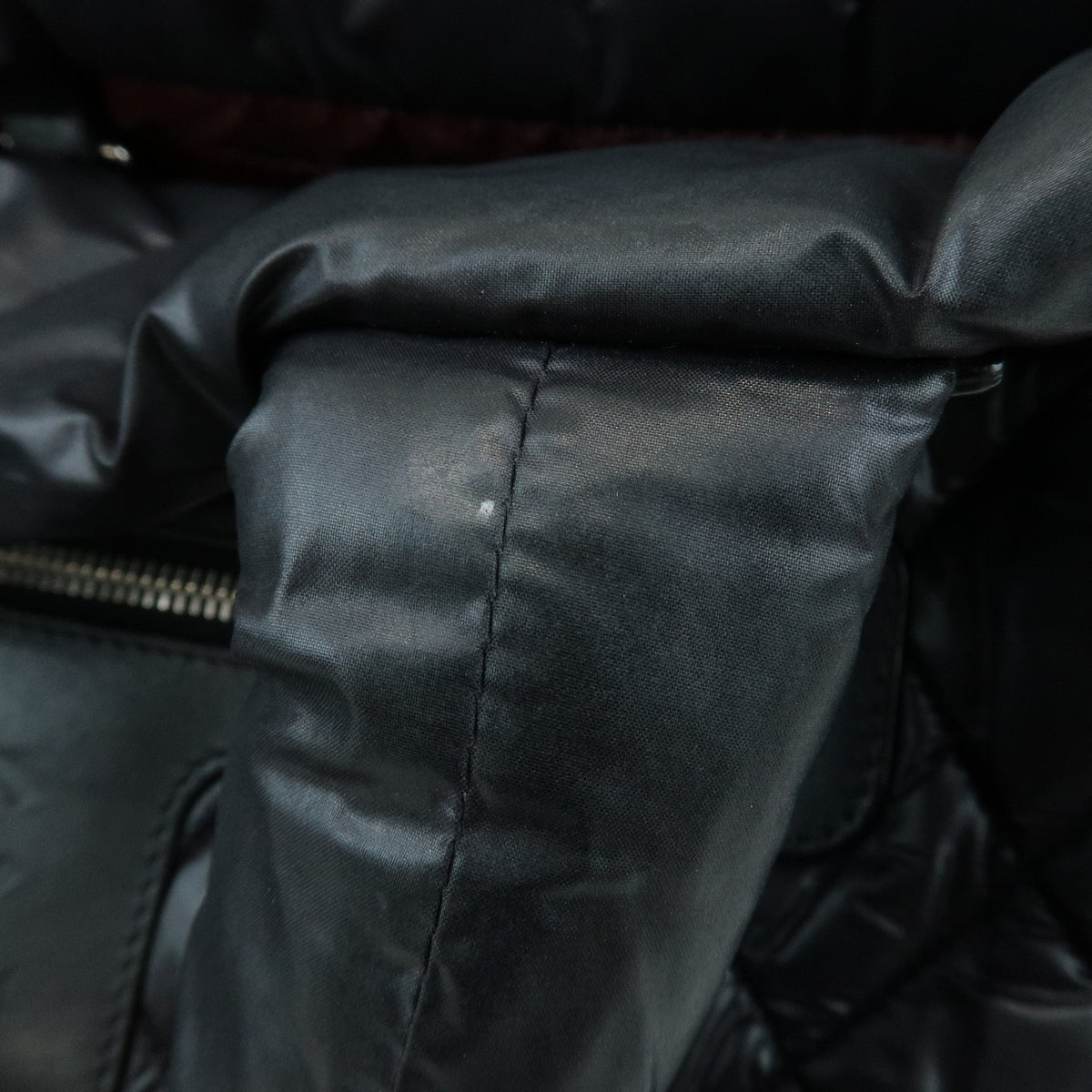 CHANEL COCO Cocoon PM Nylon Leather Small Tote Hand Bag Black A48610