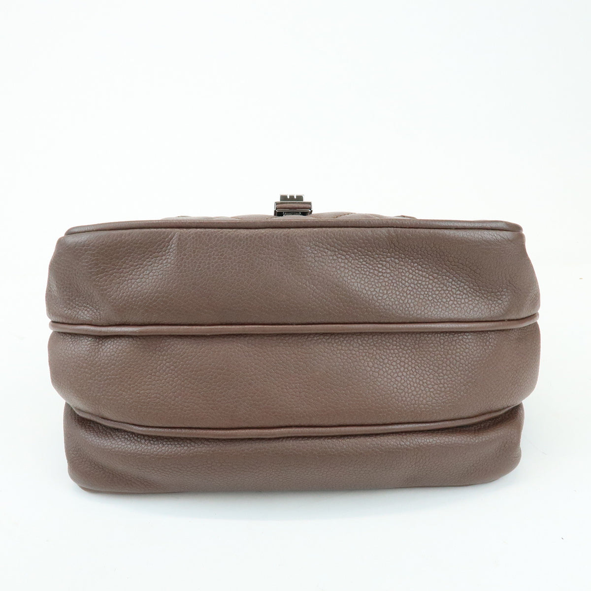 CHANEL 2.55 Mademoiselle Lock Lamb Skin Chain Shoulder Bag Brown