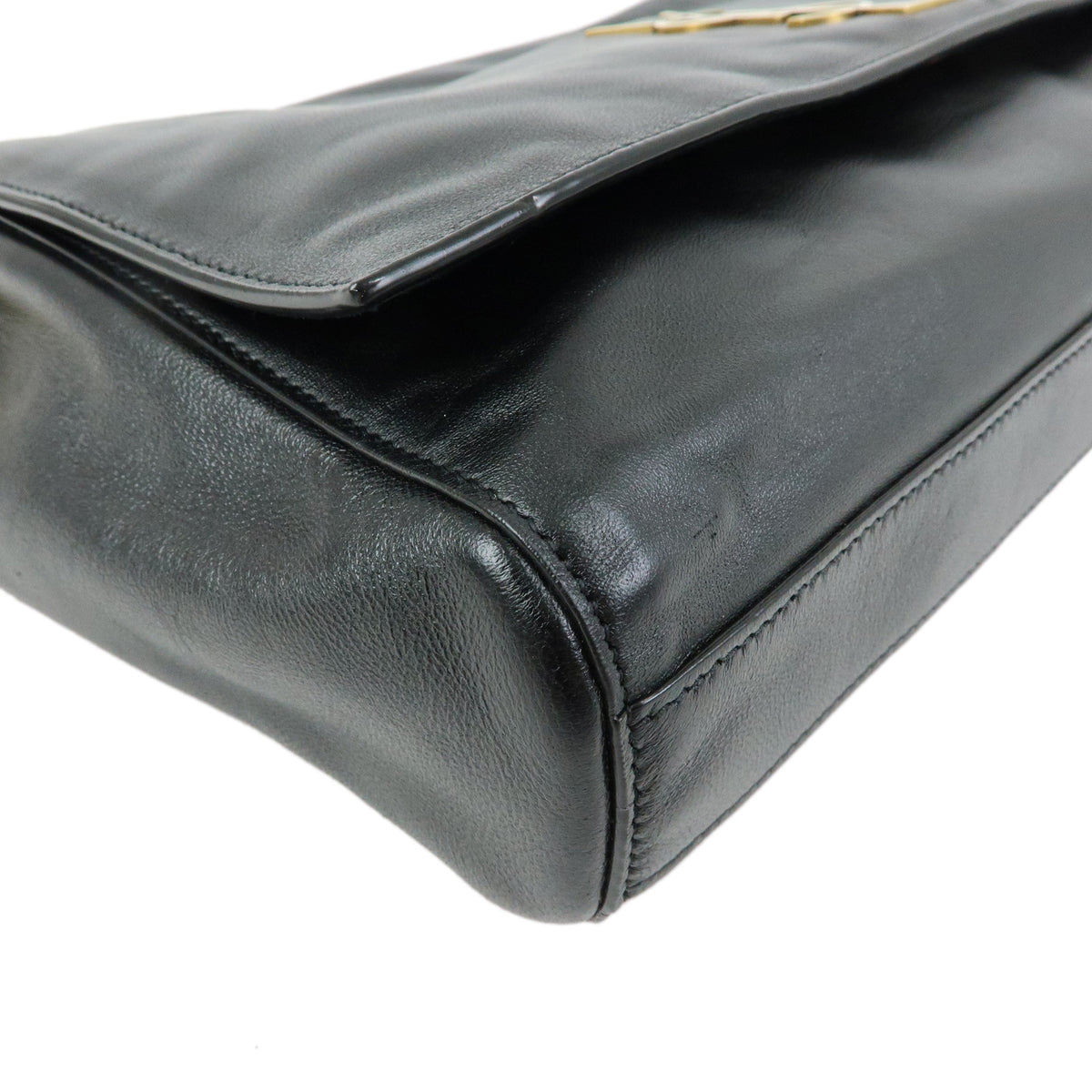 SAINT LAURENT PARIS Cassandra Kate Leather Chain Shoulder Bag Black