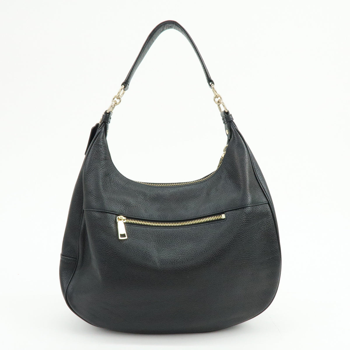 COACH Logo Leather 2Way Shoulder Bag Hand Bag Black