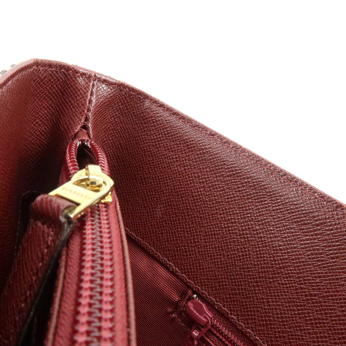 BURBERRY Nova Plaid Canvas Leather Tote Bag Shoulder Bag Beige Wine Red