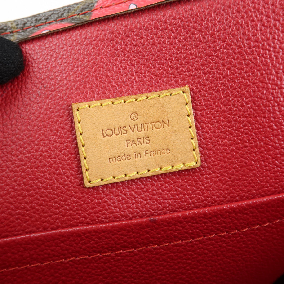Louis Vuitton Monogram Cherry Sac Plat Tote Bag Brown Cherry M95010