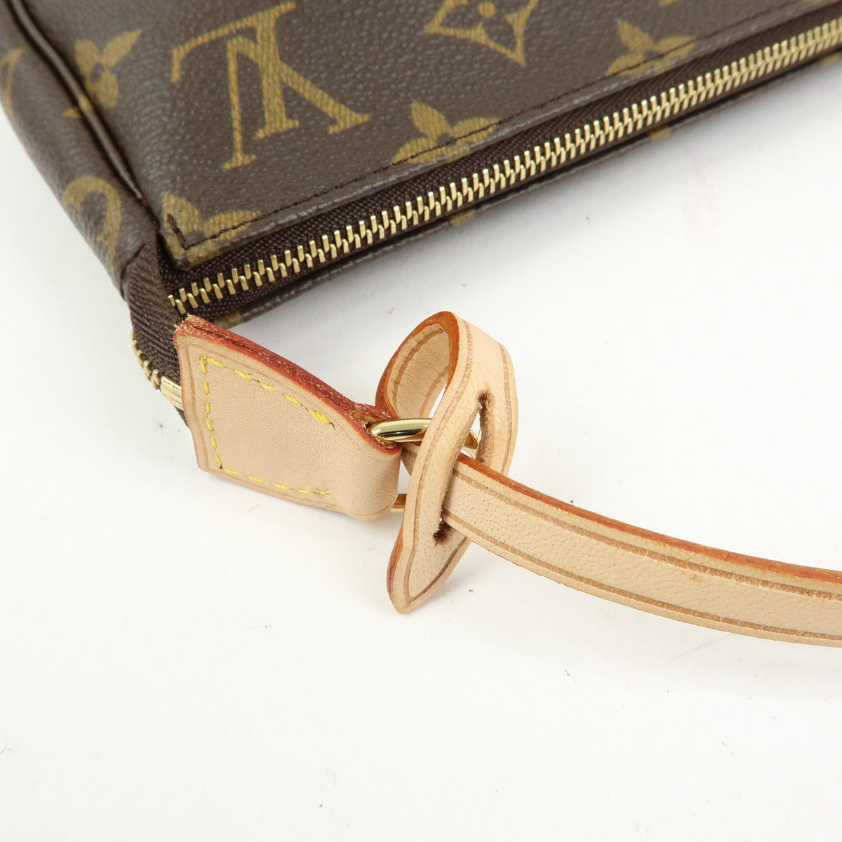 Louis Vuitton Monogram Pochette Accessoires Pouch Hand Bag Brown M51980