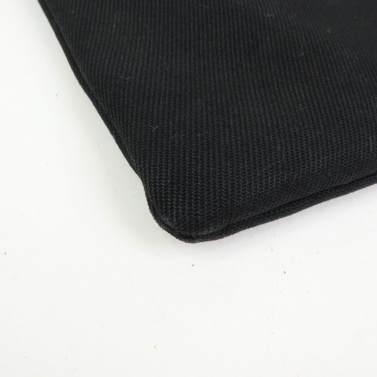 SAINT LAURENT PARIS Rive Gauche Clutch Bag Pouch Black White 565722