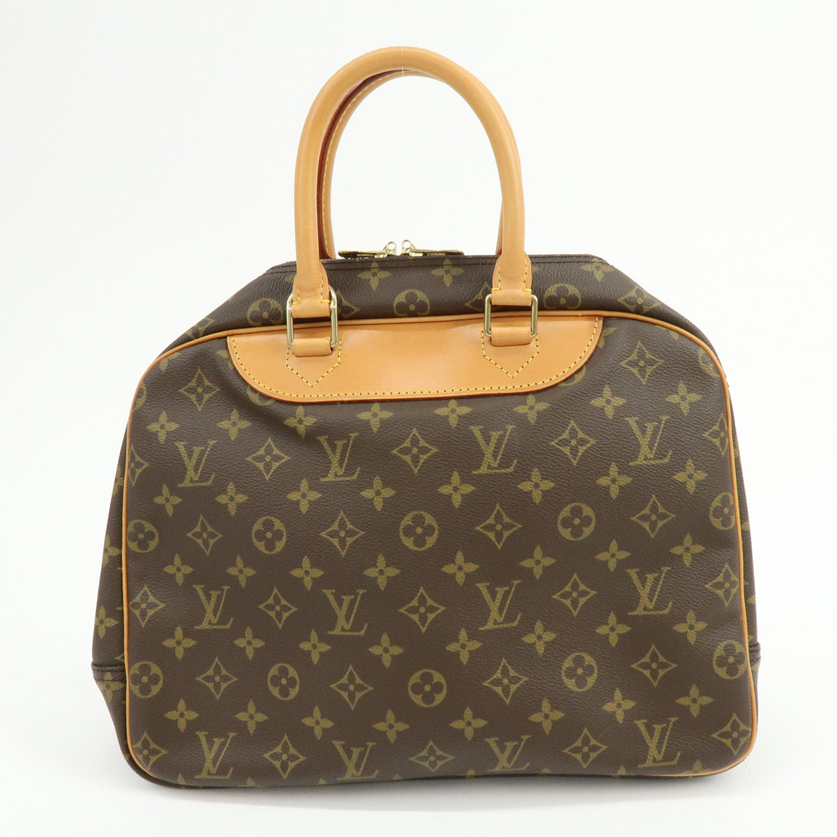 Louis Vuitton Monogram Deauville Canvas Hand Bag Brown M47270