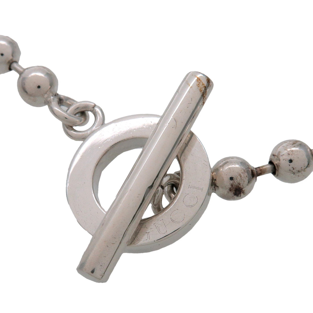 GUCCI Ball Chain Toggle Bracelet SV925 Silver