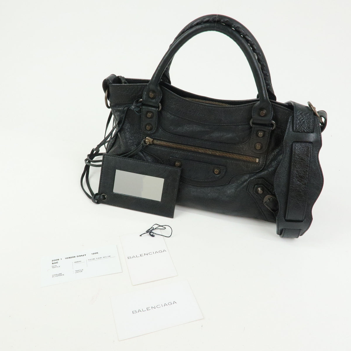 BALENCIAGA The First Leather 2Way Bag Shoulder Bag Hand Bag 103208