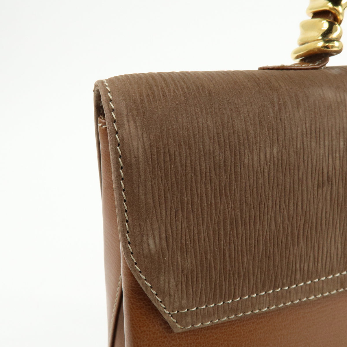 LOEWE Velazquez Suede Leather 2Way Shoulder Bag Hand Bag Brown