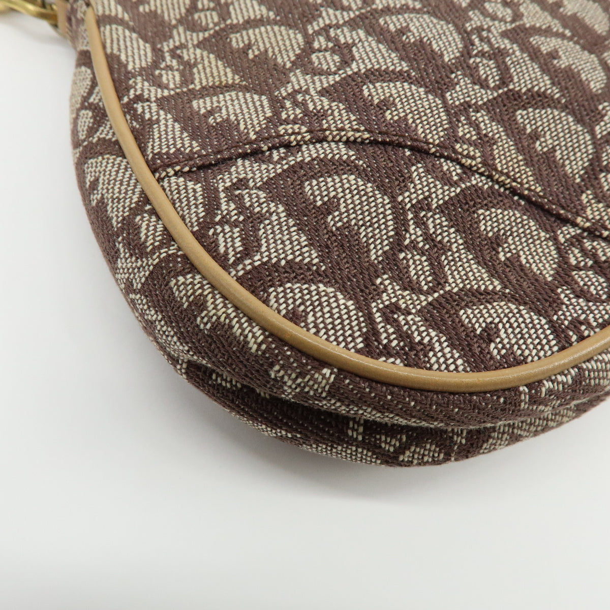 Christian Dior Saddle Pouch Trotter Jacquard Canvas Shoulder Bag