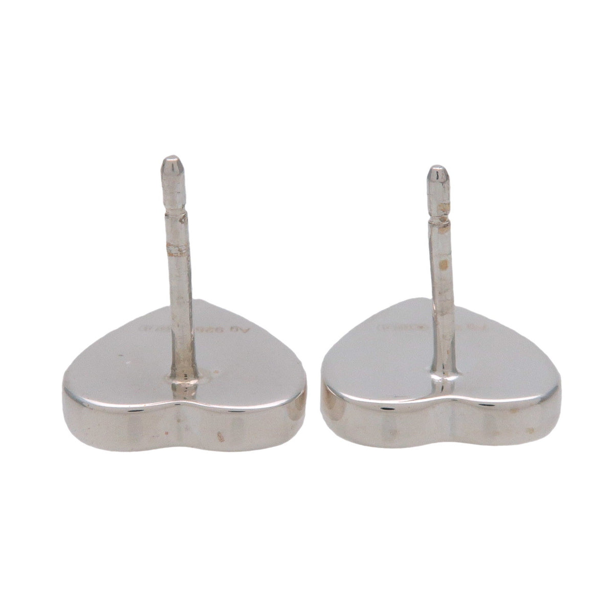 GUCCI Trademark Heart Shape Earrings SV925 Silver