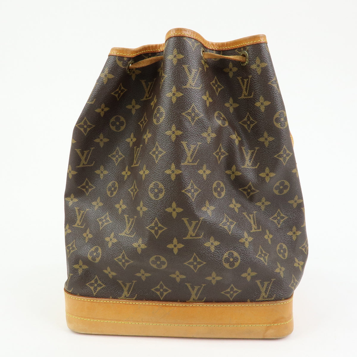 Louis Vuitton Monogram Noe Canvas Leather Shoulder Bag Brown M42224