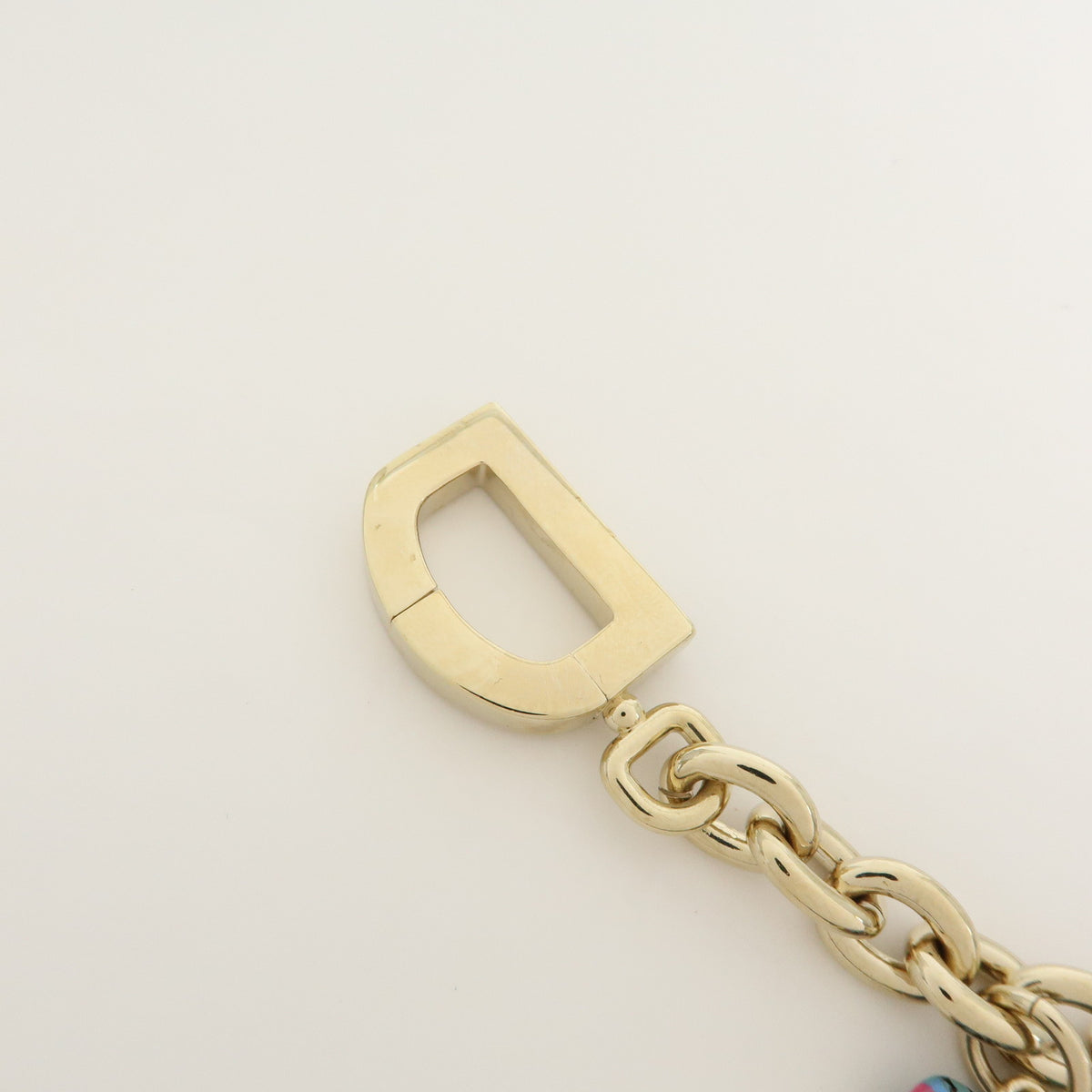 Christian Dior Montaigne Metal Bag Charm Key Holder Gold