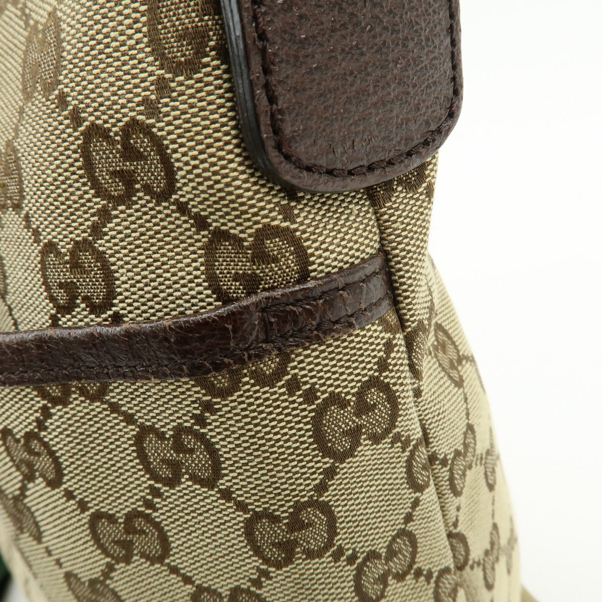 GUCCI Sherry GG Canvas Leather Shoulder Bag Crossbody Bag Beige 189751