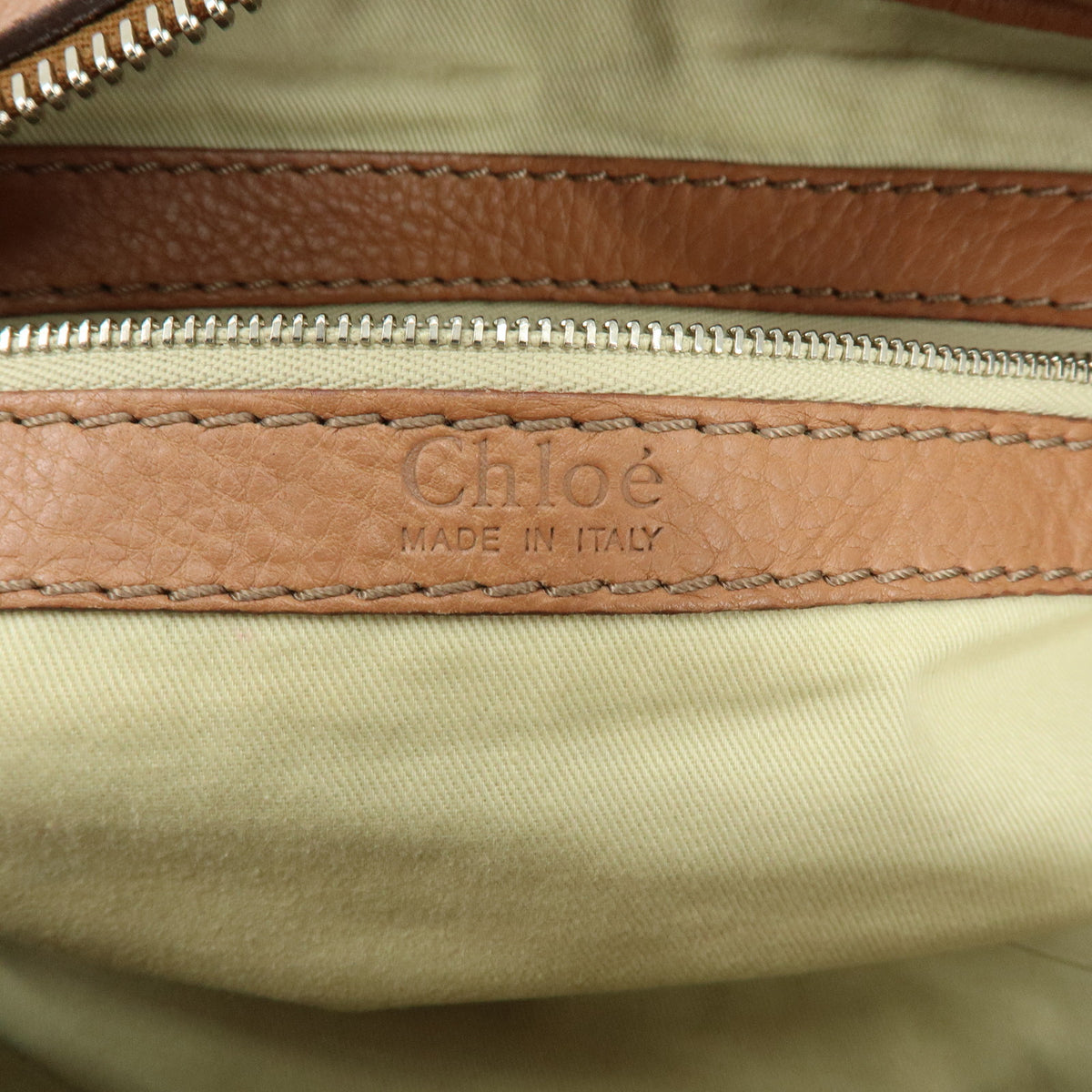 Chloe Paddington Leather Hand Bag Shoulder Bag Brown