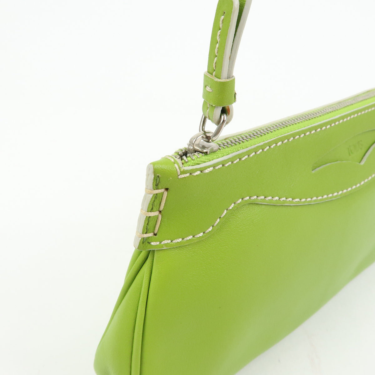 TOD'S Leather Shoulder Bag Hand Bag Light Green