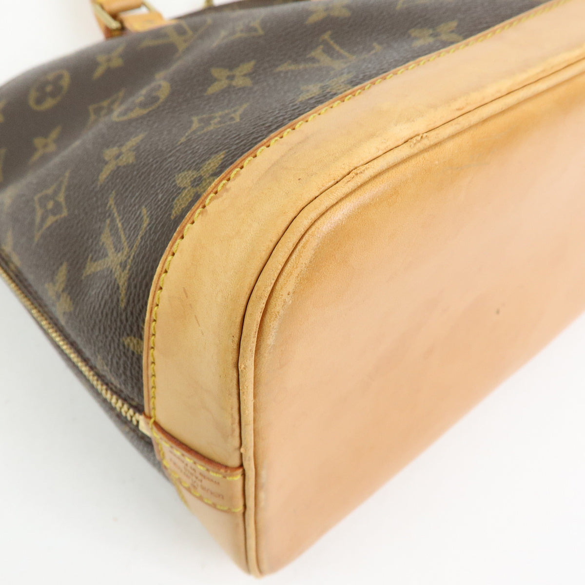 Louis Vuitton Monogram Alma PM Canvas Leather Hand Bag Brown M51130