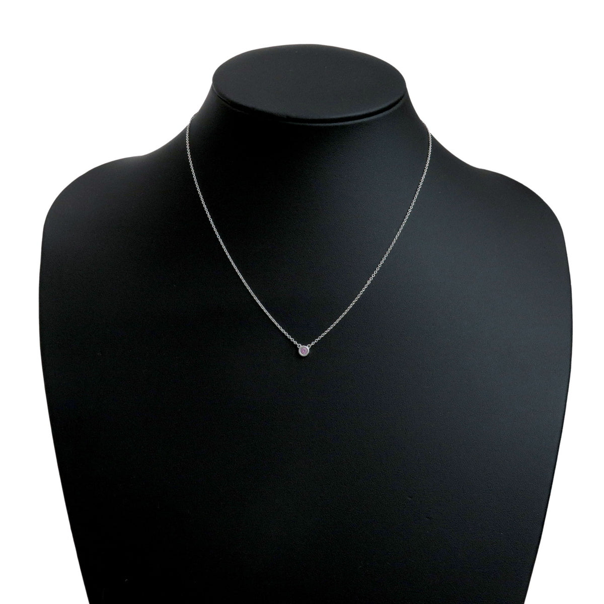 Tiffany ＆ Co Color By The Yard Necklace SV925 Pink Sapphire Silver