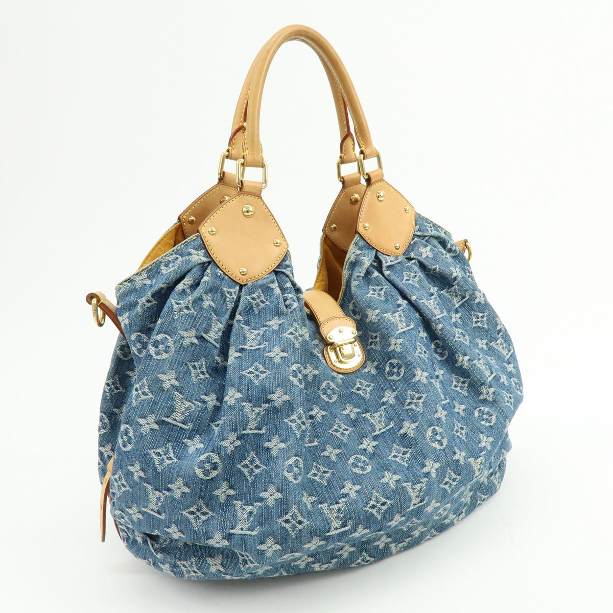 Louis Vuitton Monogram Denim XL Shoulder Bag Tote Bag Blue M95515