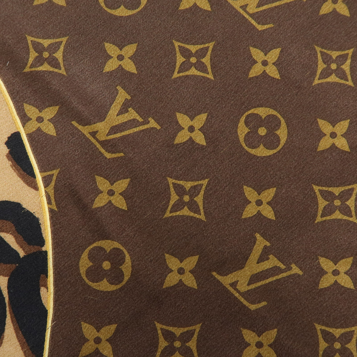 Louis Vuitton Monogram Lot of 2 Silk 100% Scarf Brown Navy