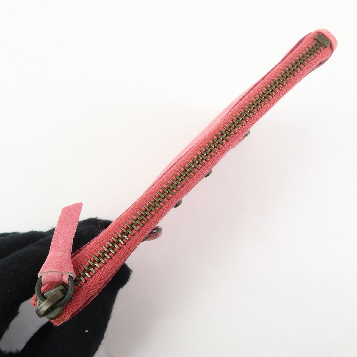 BALENCIAGA Classic Leather Mini Pouch Coin Purse Pink 130783