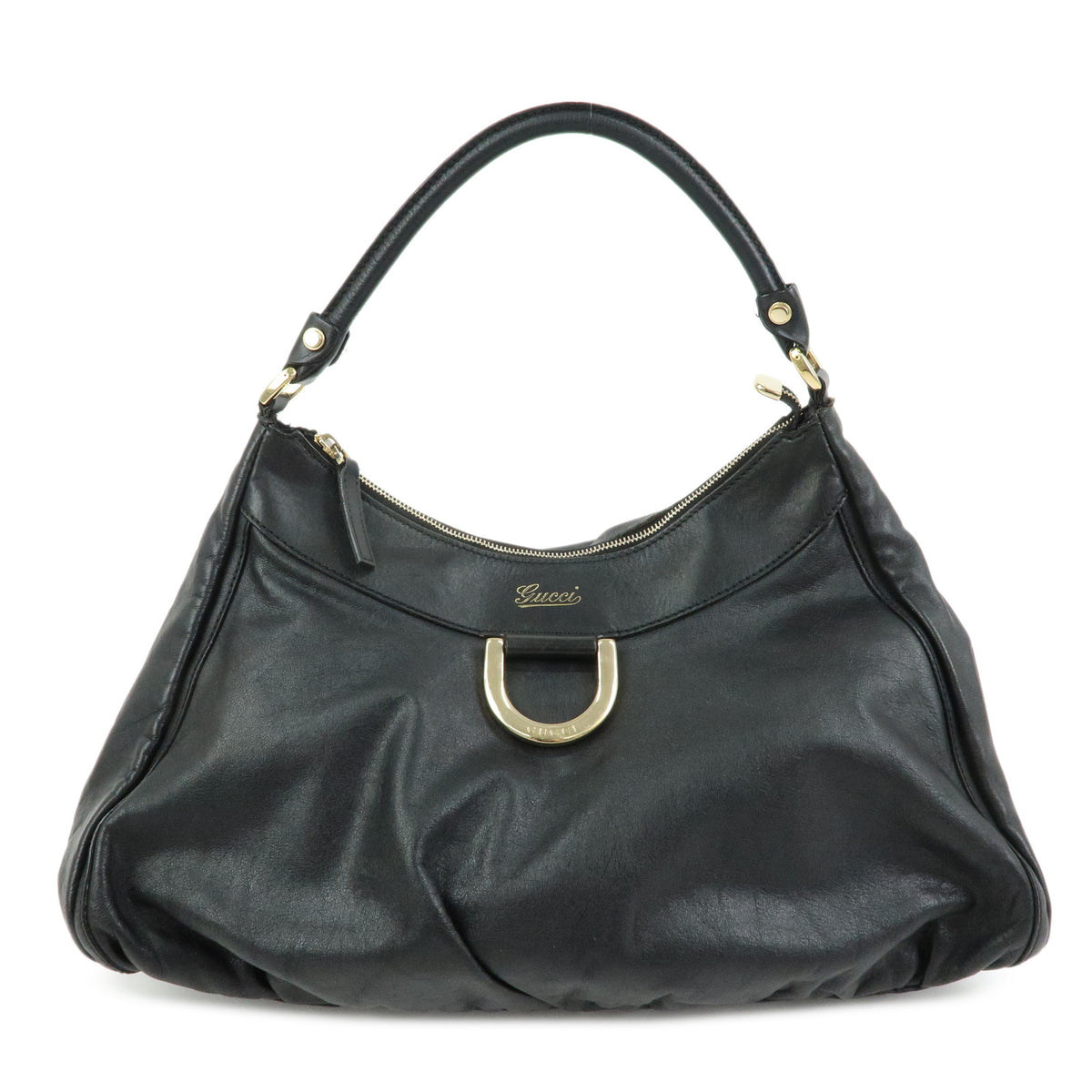 GUCCI Abbey Leather Shoulder Bag Hand Bag Black 189833