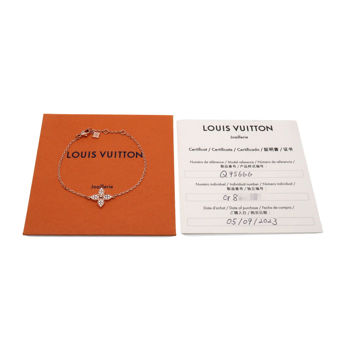 Louis Vuitton Idylle Star Blossom Diamond Bracelet K18 750PG Q95666