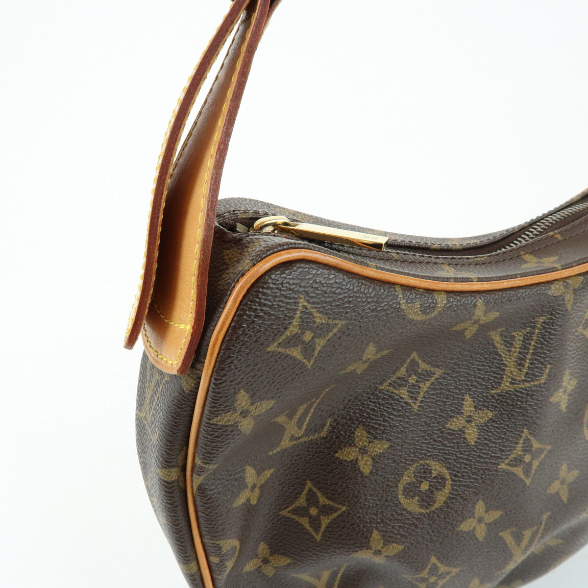 Louis Vuitton Monogram Croissant MM Leather Shoulder Bag Brown M51512