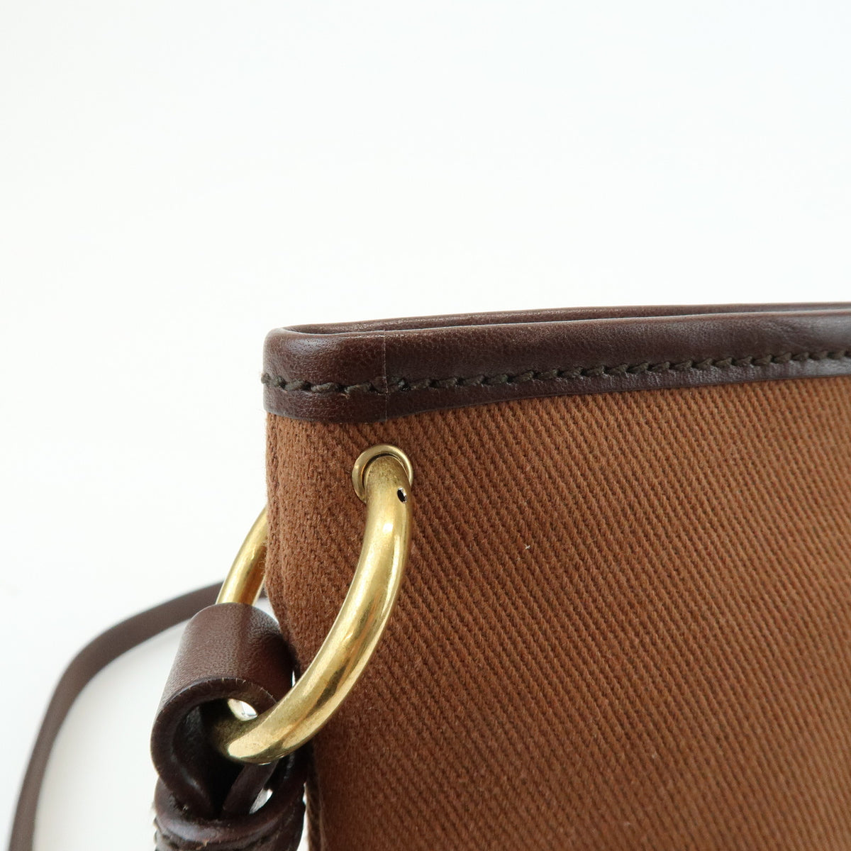 SAINT LAURENT PARIS Kahara Cassandra Canvas Leather Shoulder Bag