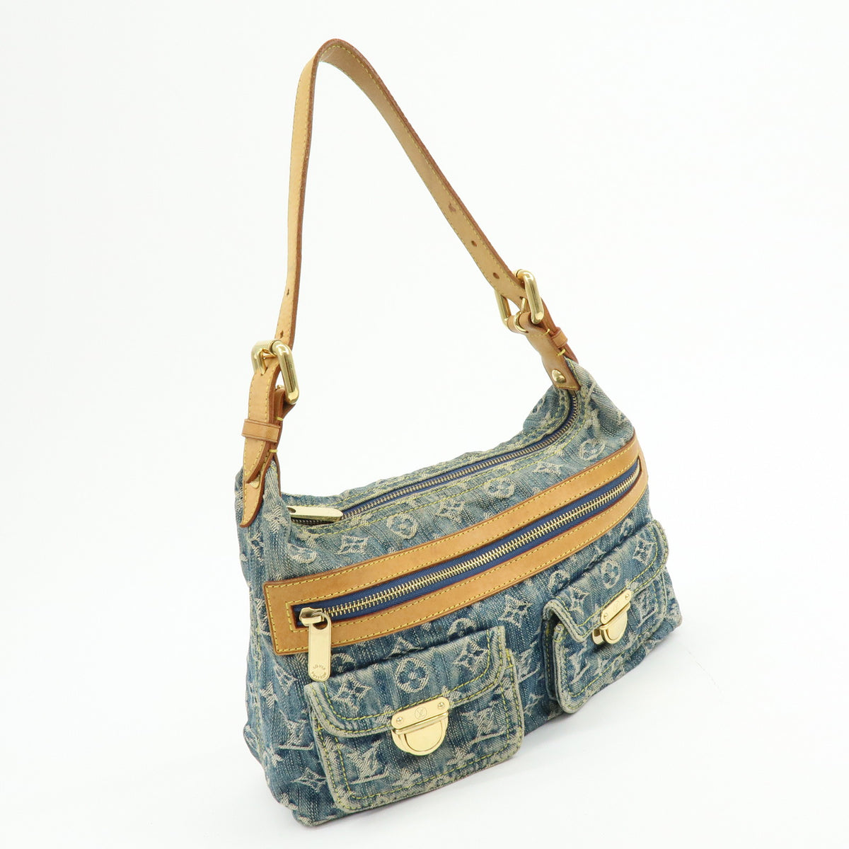 Louis Vuitton Monogram Denim Baggy PM 2Way Bag Shoulder Bag M95049