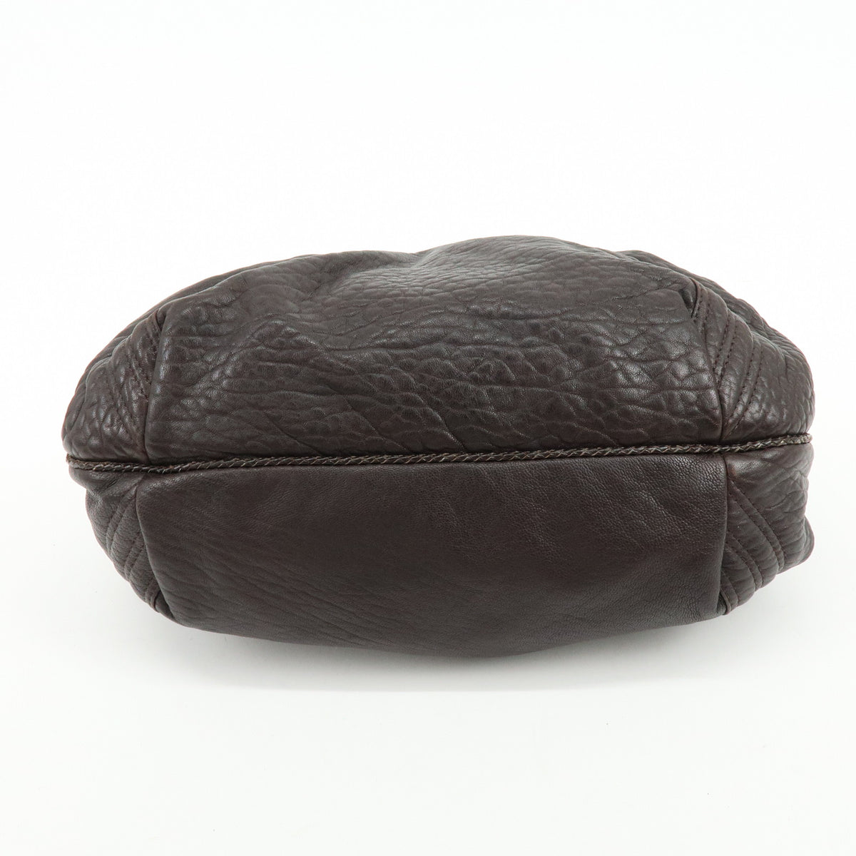 FENDI Zucca Mini Spy Bag Leather Hand Bag Dark Brown 8BL078