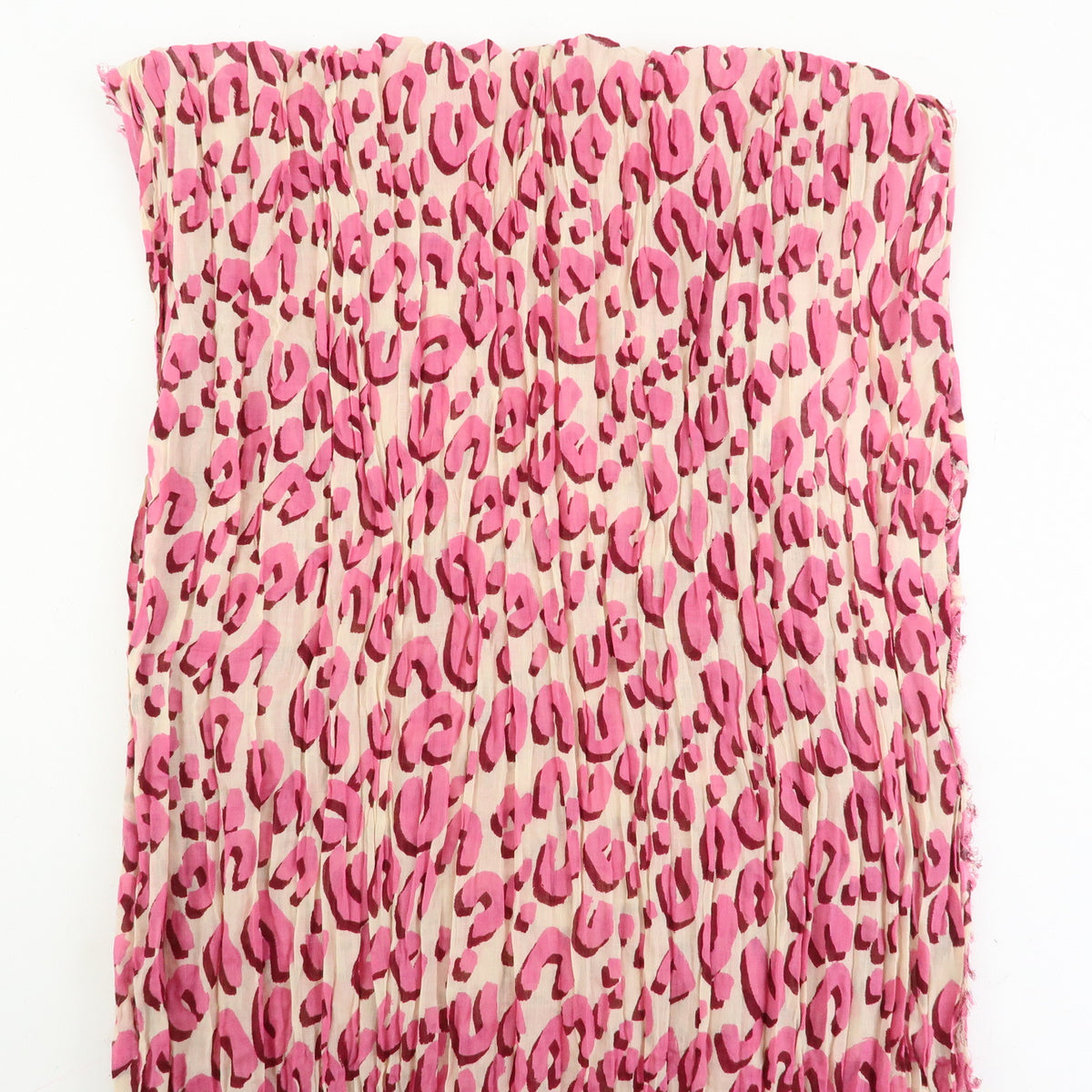 Louis Vuitton Leopard Cotton 100% Shawl Scarf Pink Green 401910