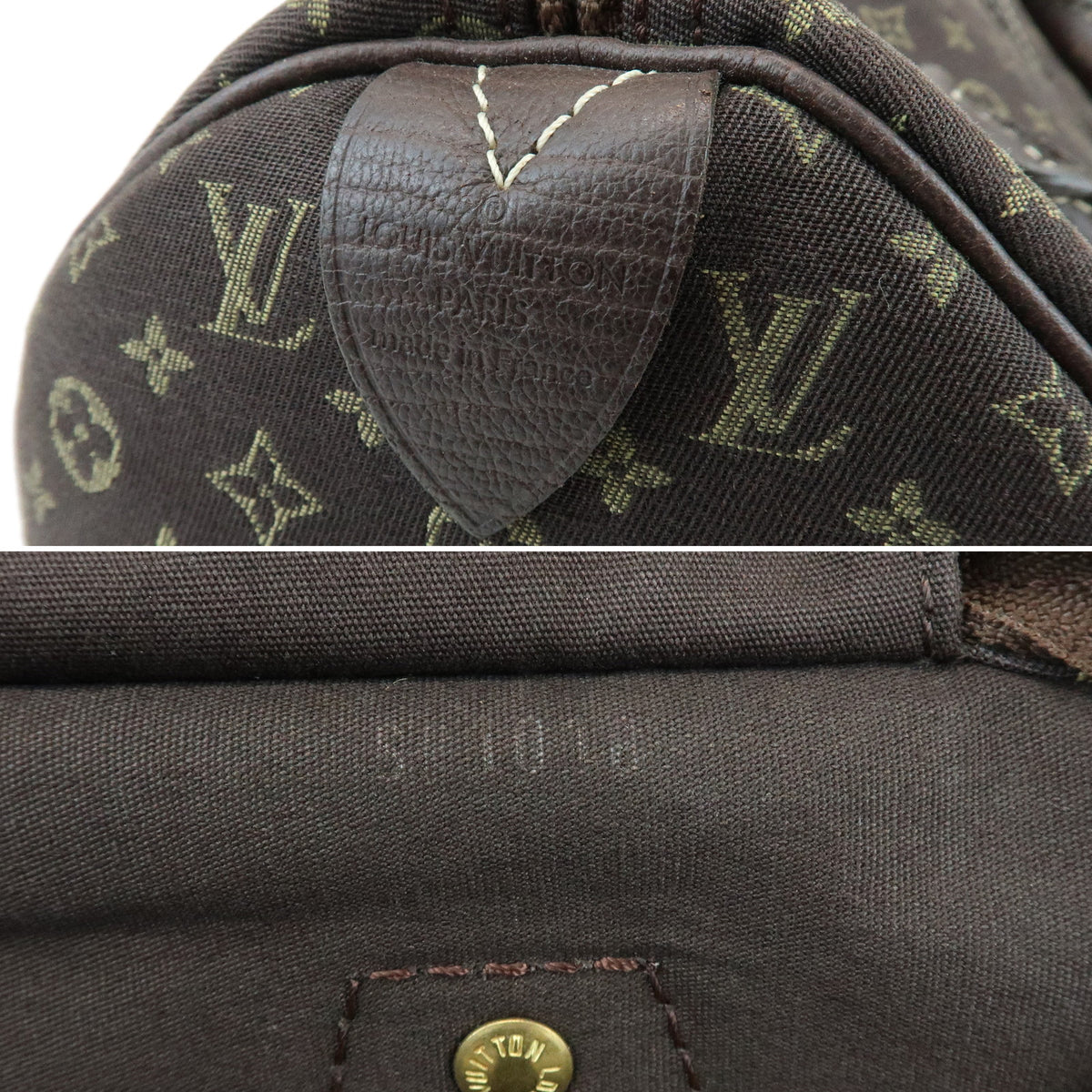Louis Vuitton Monogram Mini Lin Speedy 30 Boston Bag Ebene M95224