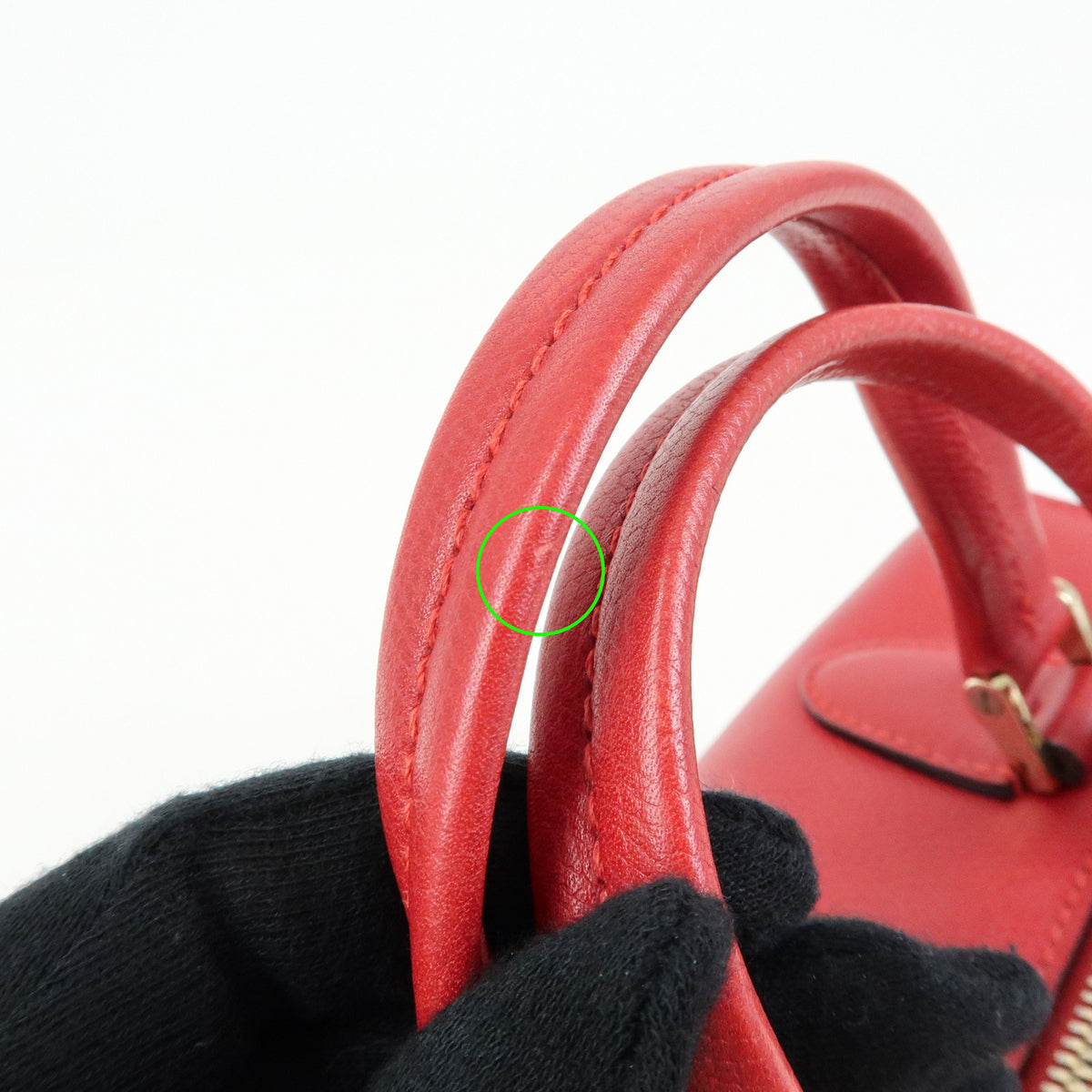 Valextra Babila Leahter Mini Boston Bag Hand Bag Red