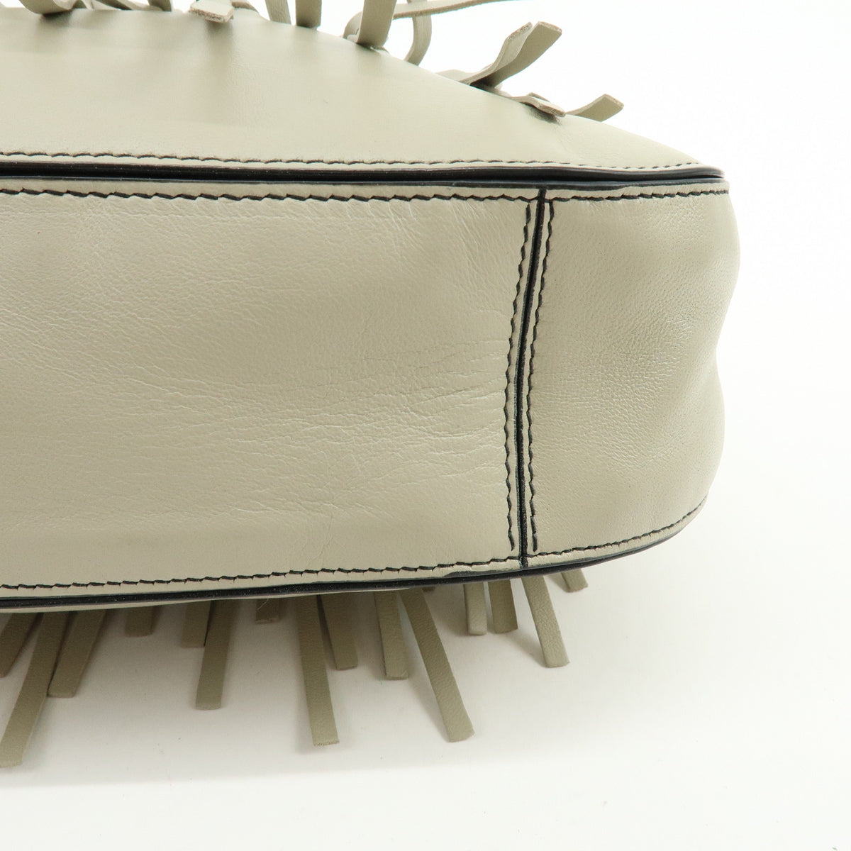 BOTTEGA VENETA Intrecciato Nappa Leather Shoulder Bag Ivory 118965