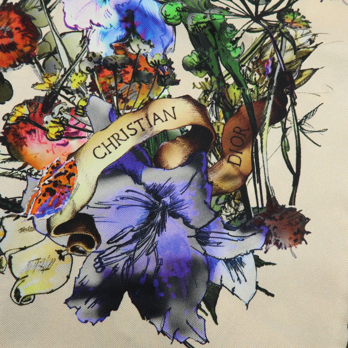 Christian Dior Silk 100% Scarf D Millefiori Multicolor