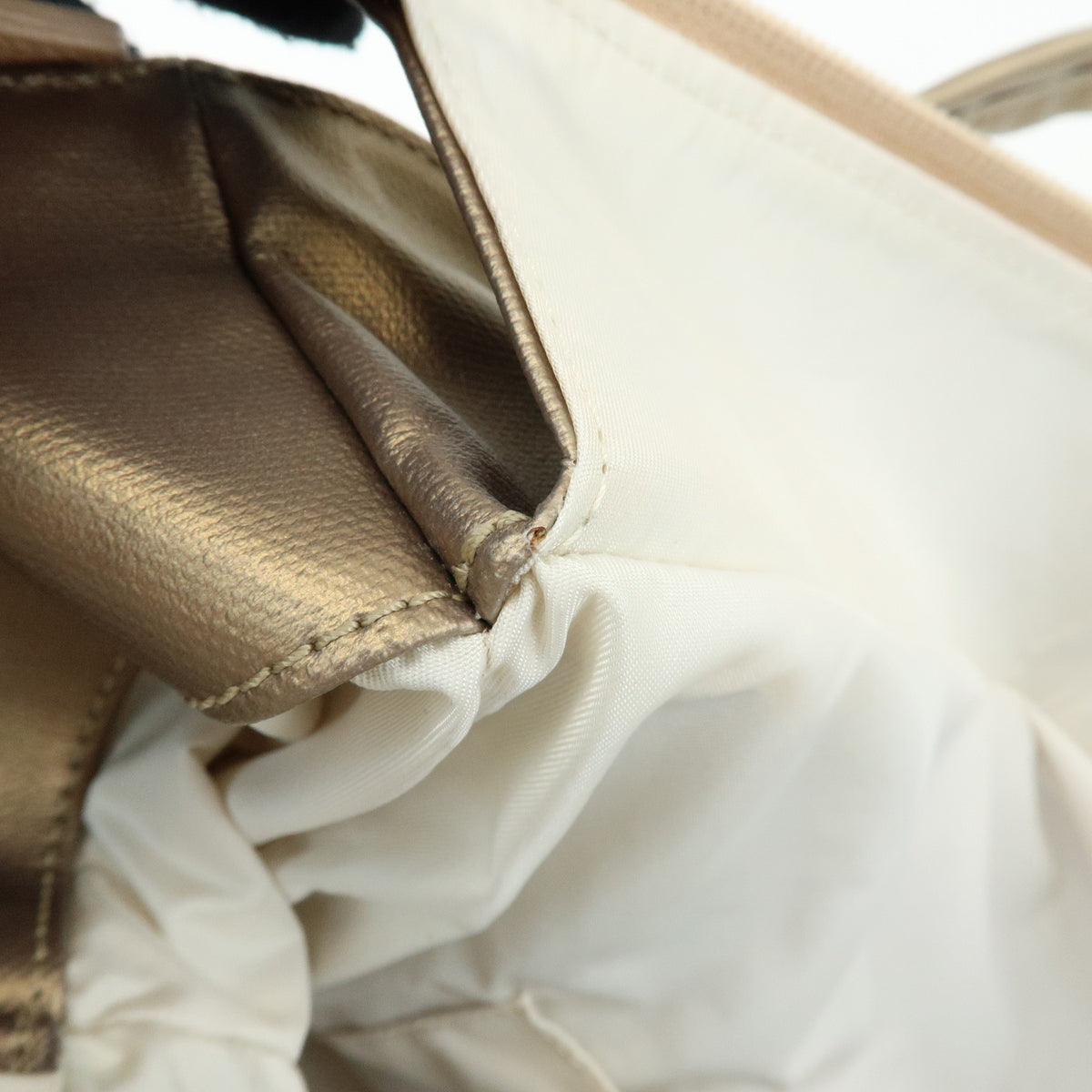 CHANEL Paris Biarritz MM PVC Leather Tote Bag Hand Bag Gold A34209