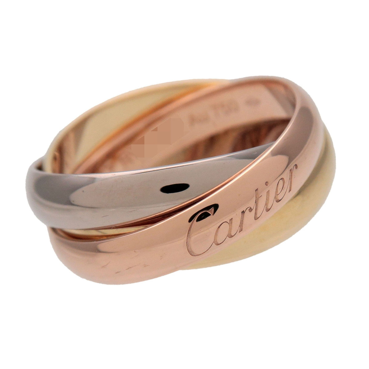 Cartier Trinity Ring MM K18 750YG/WG/PG #47 US4 EU47 HK8.5