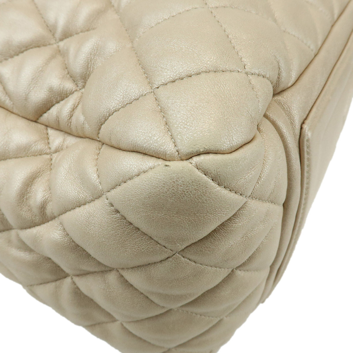 CHANEL COCO COCOON Lamb Skin Boston Bag Champagne Gold A47205