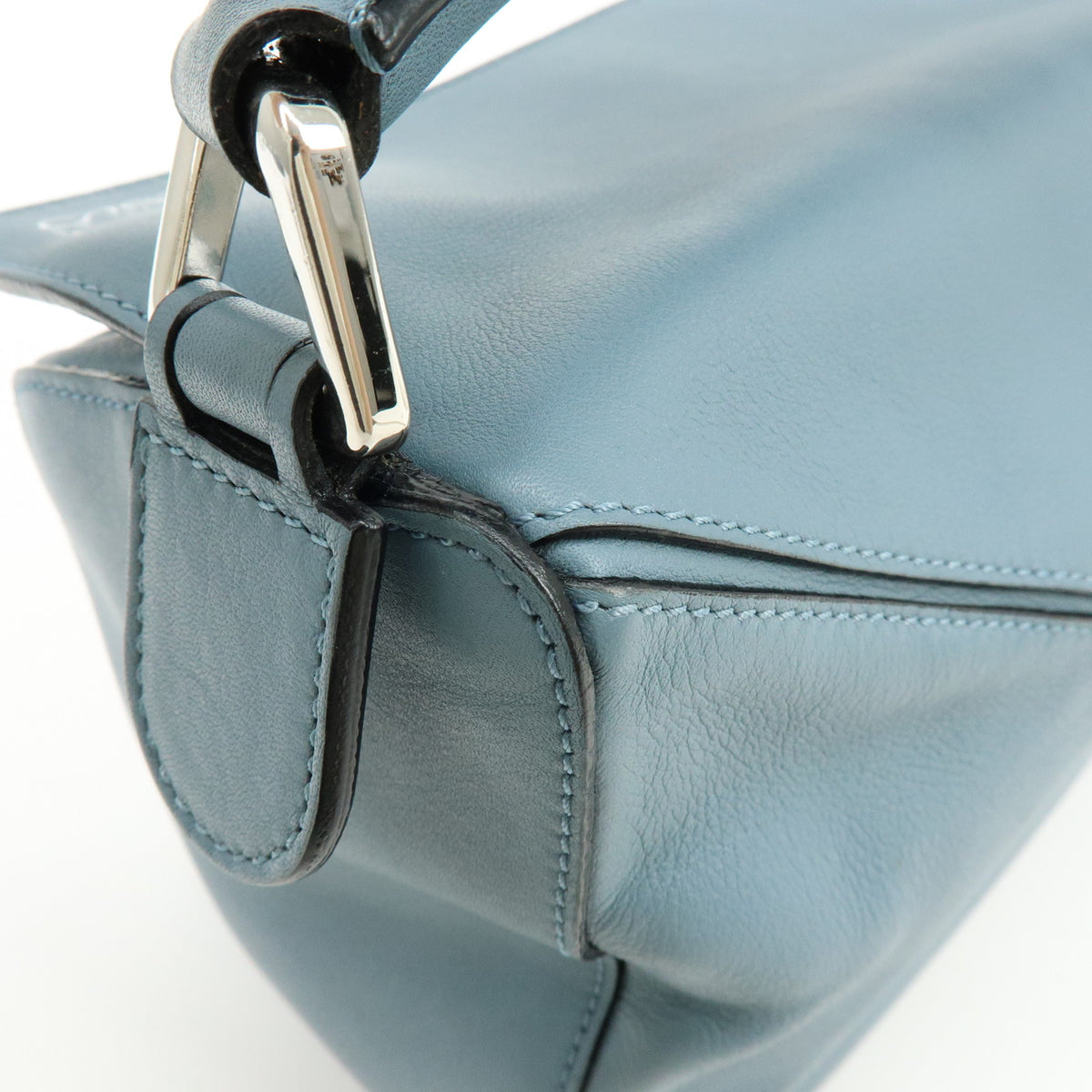 LOEWE Anagram Puzzle Leather 2Way Bag Hand Bag Shoulder Bag Light Blue