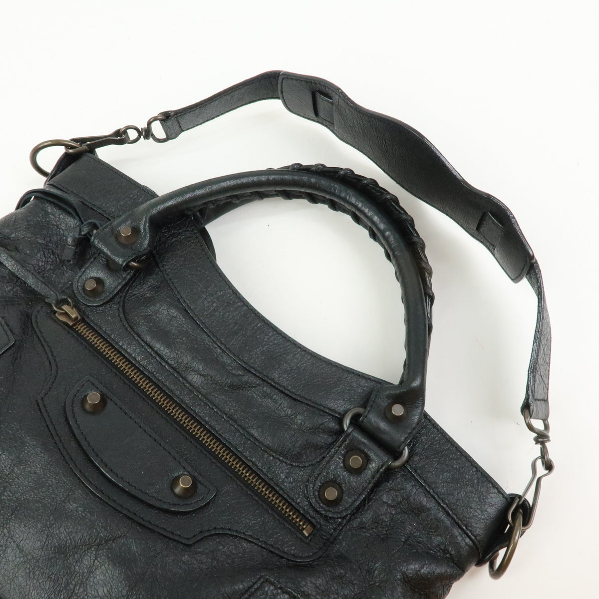 BALENCIAGA The First Leather 2Way Bag Shoulder Bag Hand Bag 103208
