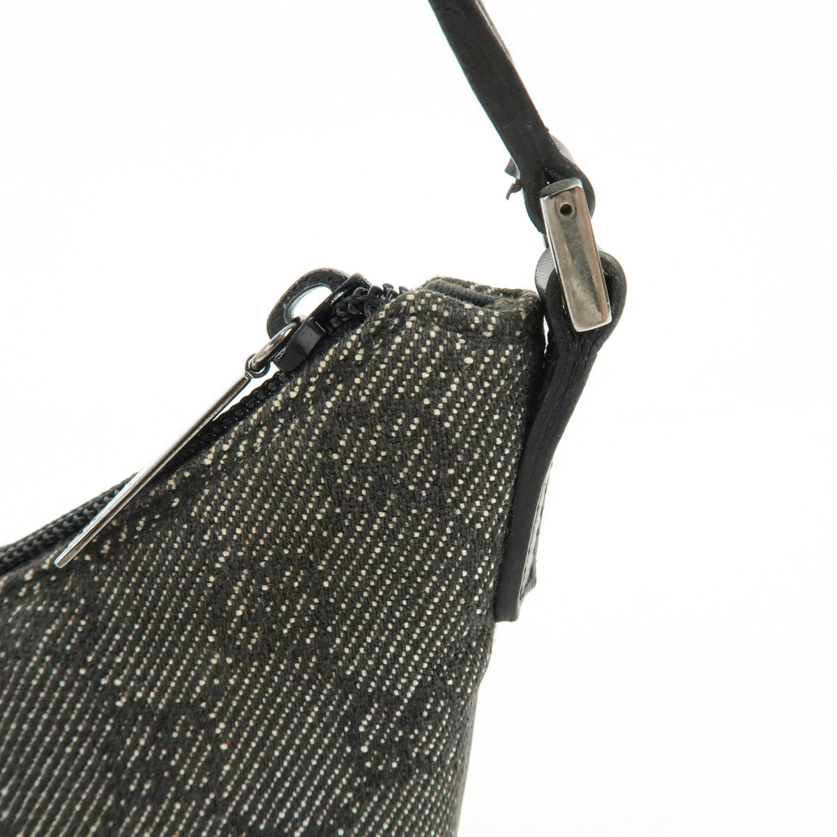 GUCCI GG Denim Leather Hand Bag Shoulder Bag Black 32160