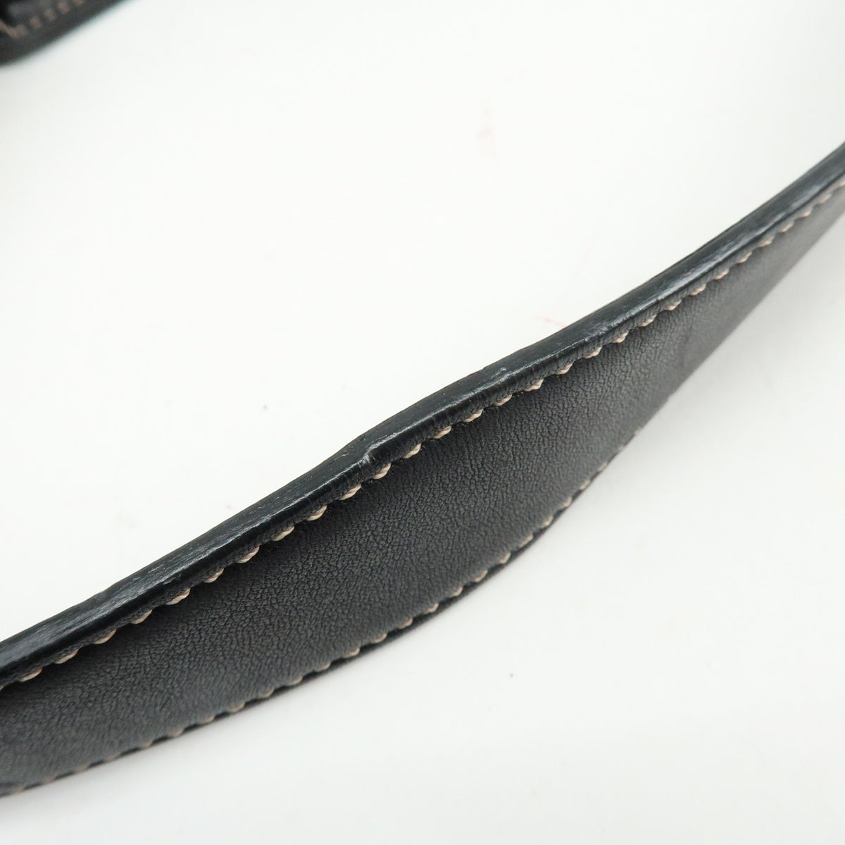 COACH Logo Leather Shoulder Bag Hand Bag Black 7789