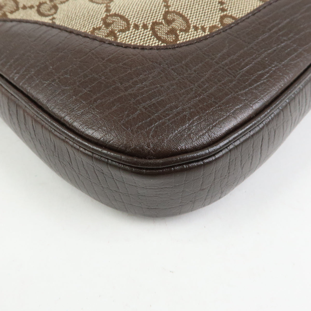 GUCCI Sherry GG Canvas Leather Shoulder Bag Hand Bag Brown 130779