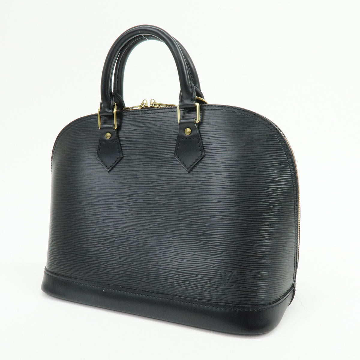 Louis Vuitton Epi Alma Leather Hand Bag Noir Black M52142