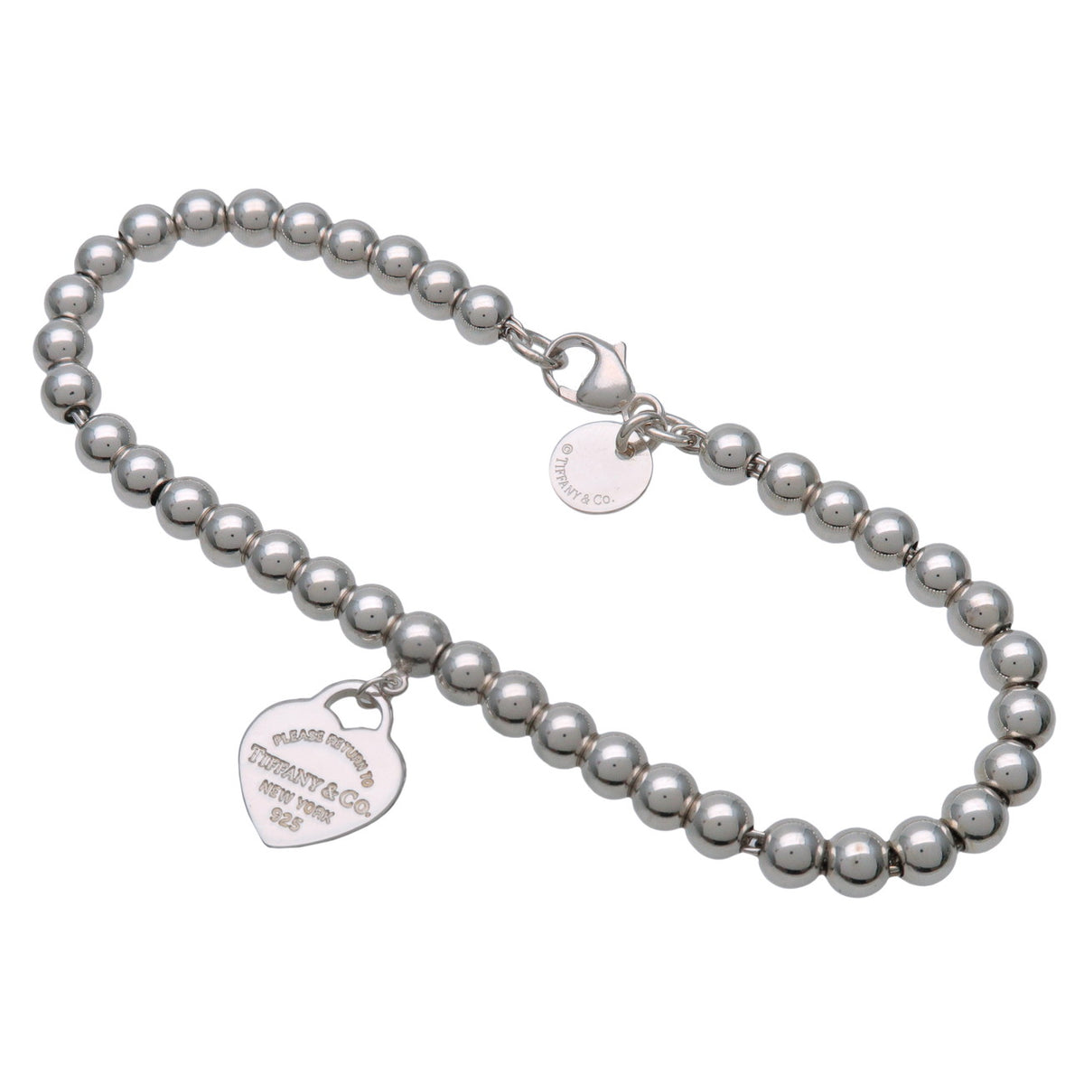 Tiffany & Co Return to Tiffany Mini Heart Tag Beads Bracelet SV925