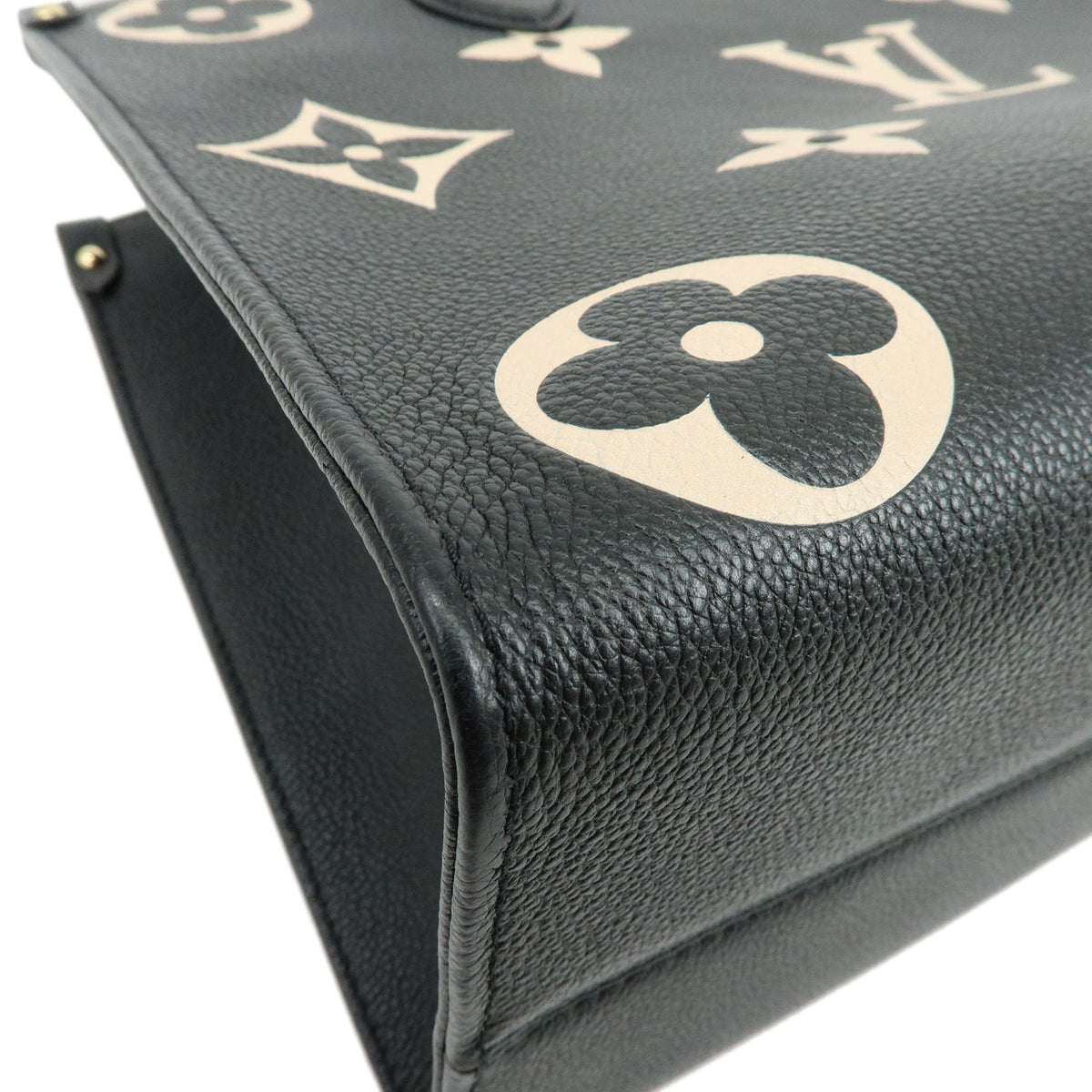 Louis Vuitton Bicolor Monogram Empreinte On The Go MM Noir Beige M45495