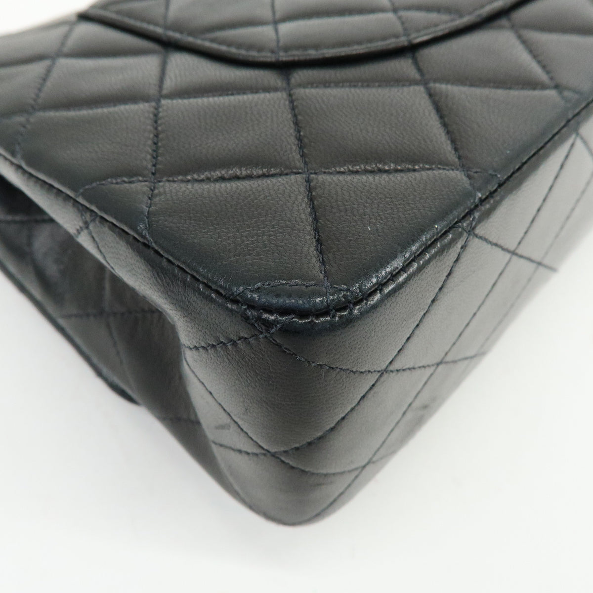 CHANEL Matelasse 25 Double Flap Chain Shoulder Bag Black A01112