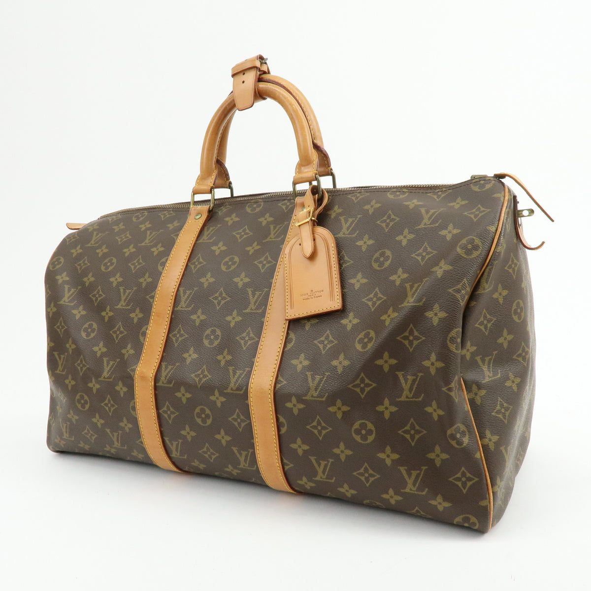 Louis Vuitton Monogram Keep All 50 Boston Bag Brown M41426